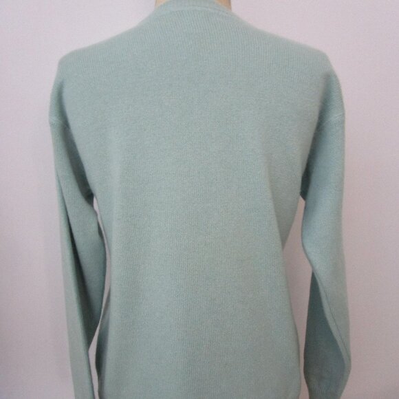 Blue CASHMERE Sweateshirt Pullover Knit Sweater Cuddly Luxury - Picture 9 of 12